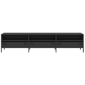TV-Schrank Schwarz 202 cm Stahl