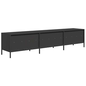 TV-Schrank Schwarz 202 cm Stahl