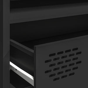 TV-Schrank Schwarz 202 cm Stahl