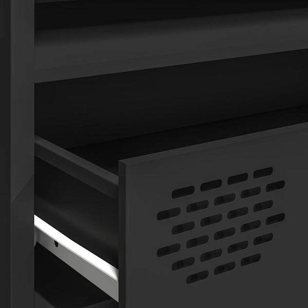 TV-Schrank Schwarz 202 cm Stahl