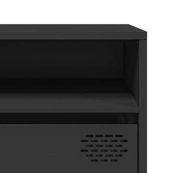 TV-Schrank Schwarz 202 cm Stahl
