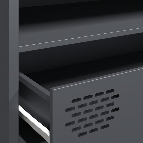 Anthrazit TV-Schrank, 202 cm
