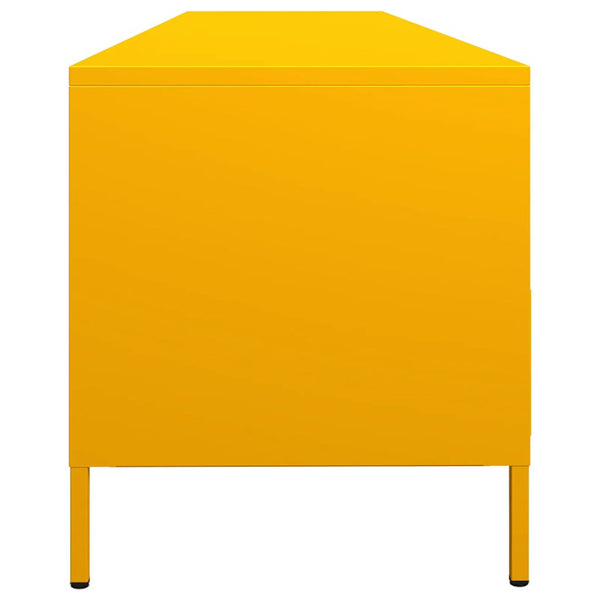 Senfgelber TV-Schrank, 202 cm, Stahl