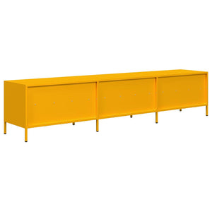 Senfgelber TV-Schrank, 202 cm, Stahl