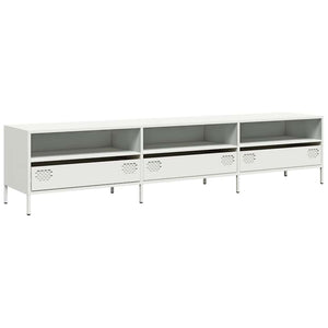 Weißer TV-Schrank aus Stahl, 202 cm