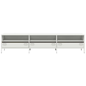 Weißer TV-Schrank aus Stahl, 202 cm