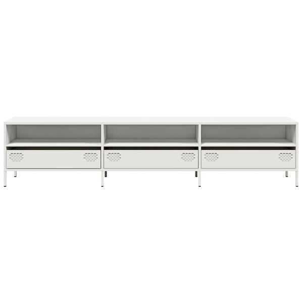 Weißer TV-Schrank aus Stahl, 202 cm
