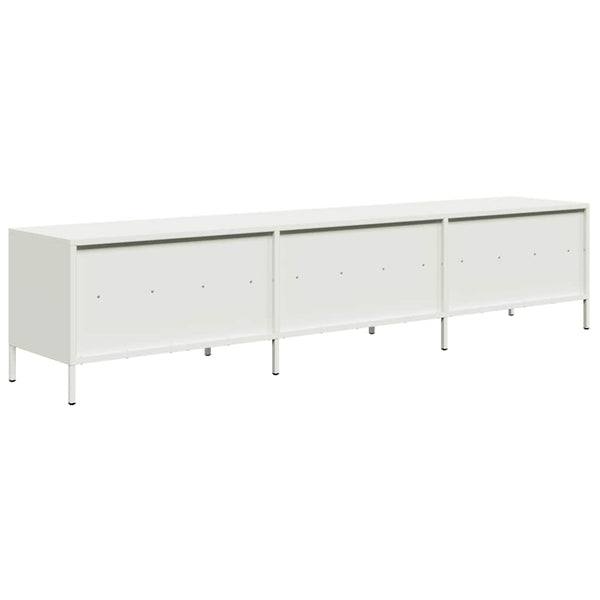 Weißer TV-Schrank aus Stahl, 202 cm