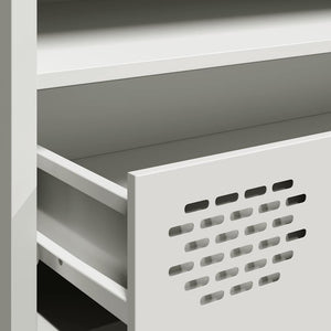 Weißer TV-Schrank aus Stahl, 202 cm