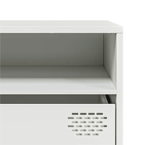 Weißer TV-Schrank aus Stahl, 202 cm