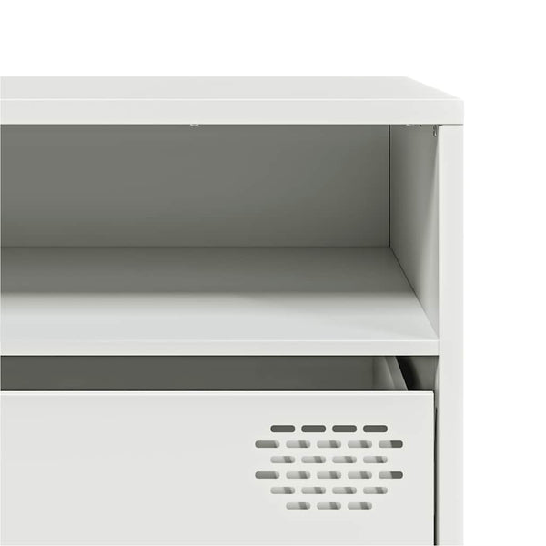 Weißer TV-Schrank aus Stahl, 202 cm