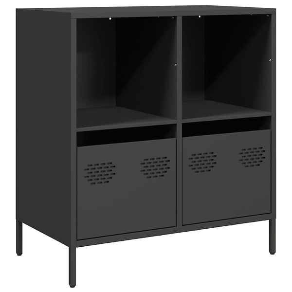 Schwarzes Sideboard 68 cm aus Stahl