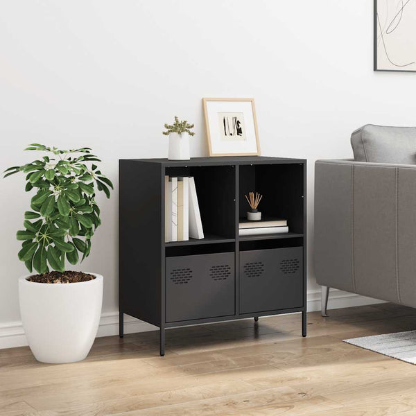 Schwarzes Sideboard 68 cm aus Stahl
