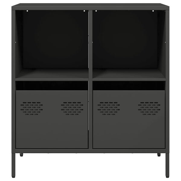 Schwarzes Sideboard 68 cm aus Stahl