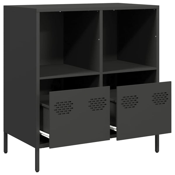 Schwarzes Sideboard 68 cm aus Stahl