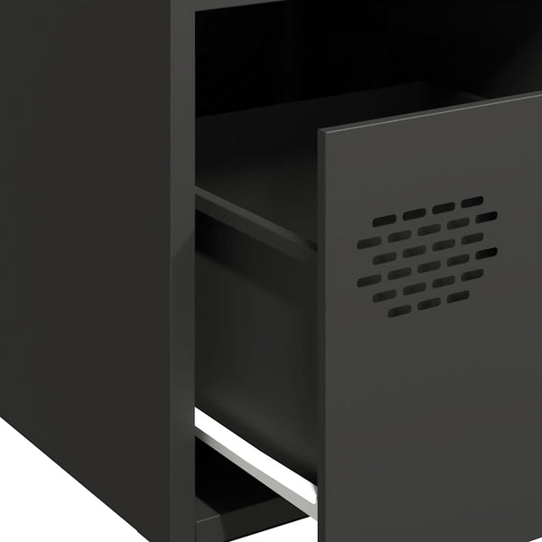 Schwarzes Sideboard 68 cm aus Stahl