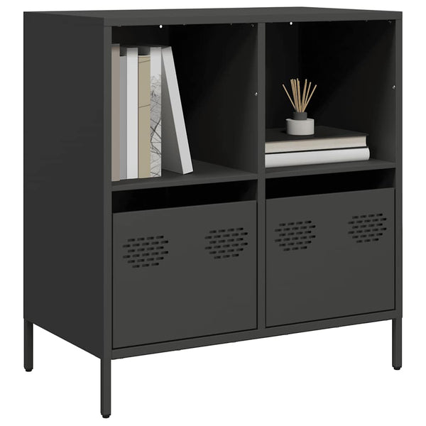 Schwarzes Sideboard 68 cm aus Stahl