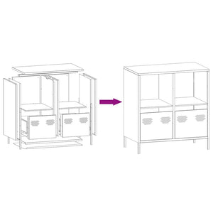 Rosa Sideboard, 68 cm, Stahl