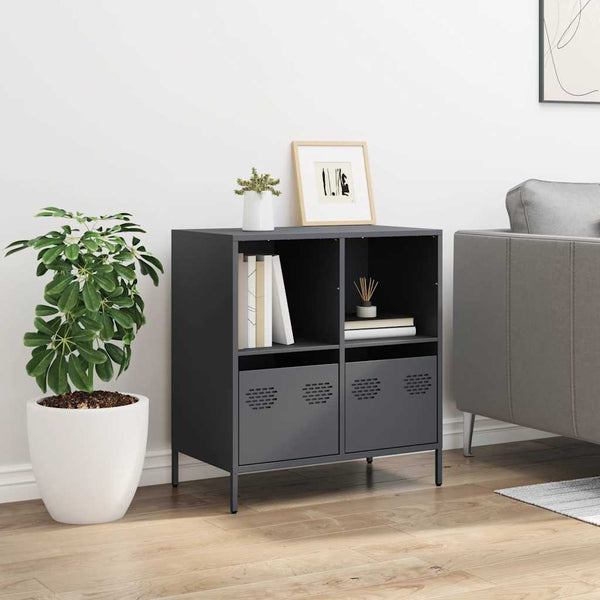 Anthrazit Sideboard 68 cm aus Stahl