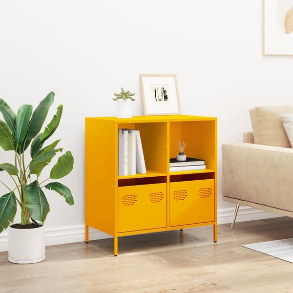 Senfgelbes Sideboard, 68 cm breit