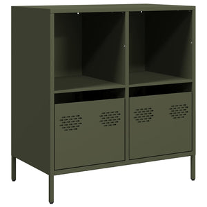Olivgrünes Sideboard, 68 cm