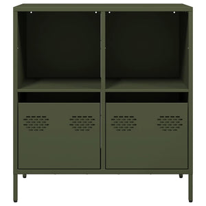 Olivgrünes Sideboard, 68 cm