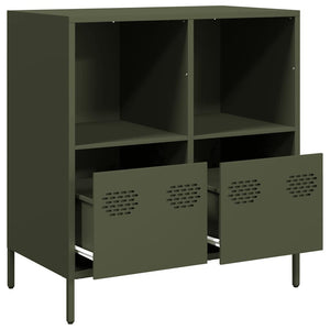 Olivgrünes Sideboard, 68 cm