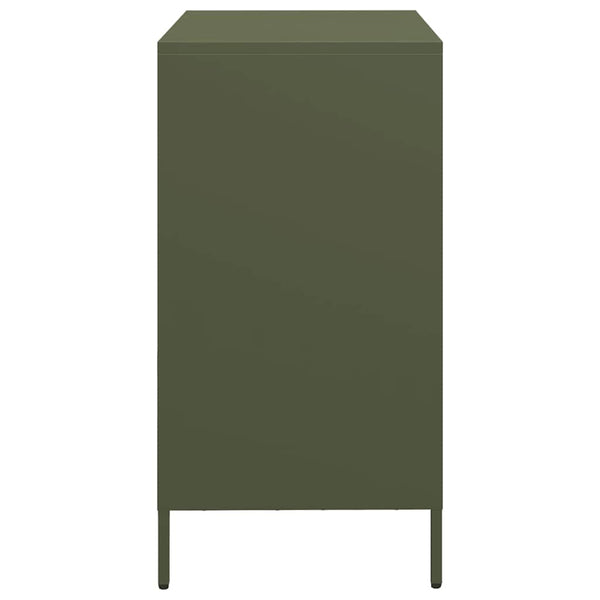 Olivgrünes Sideboard, 68 cm