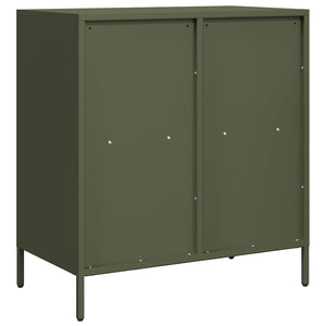 Olivgrünes Sideboard, 68 cm