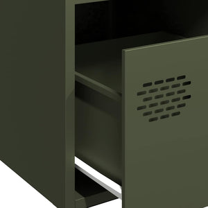 Olivgrünes Sideboard, 68 cm