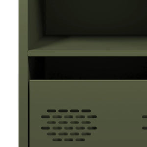 Olivgrünes Sideboard, 68 cm