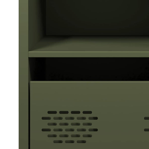 Olivgrünes Sideboard, 68 cm