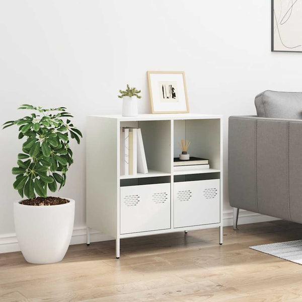 Weißes Sideboard 68 cm Stahl
