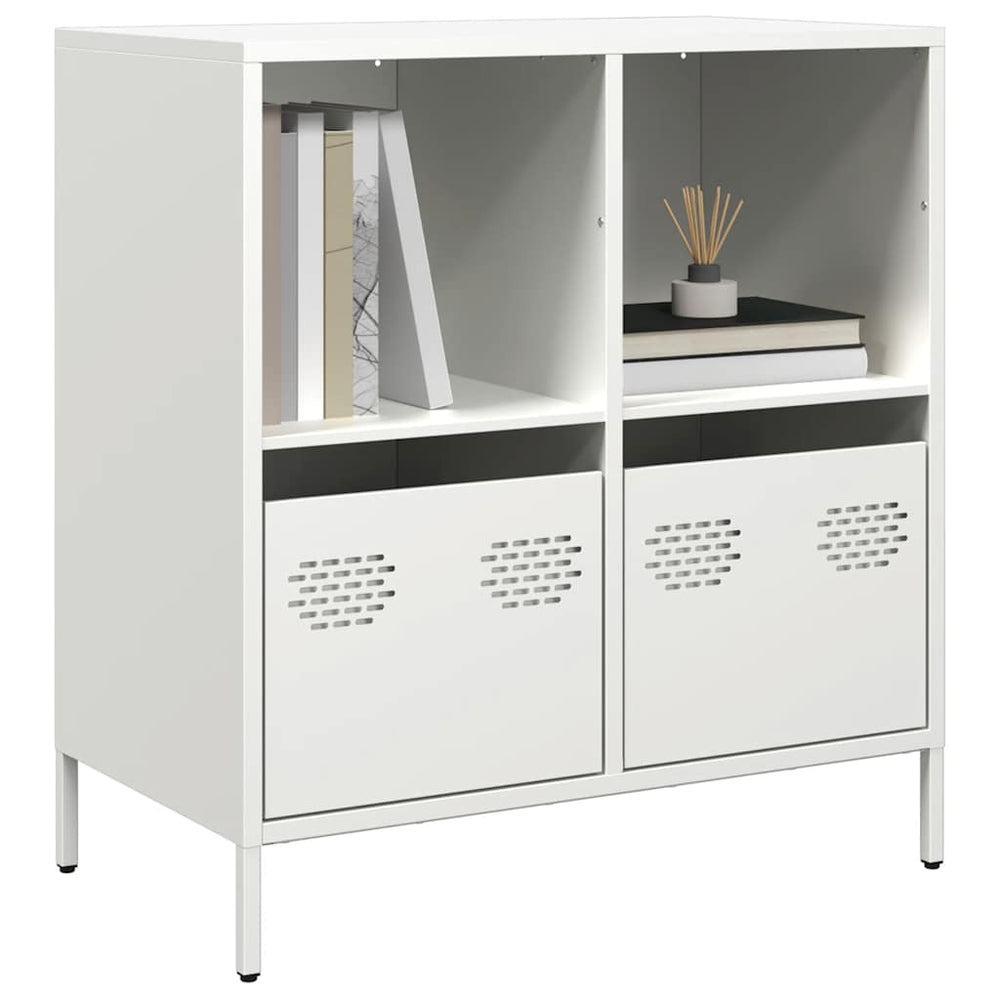 Weißes Sideboard 68 cm Stahl