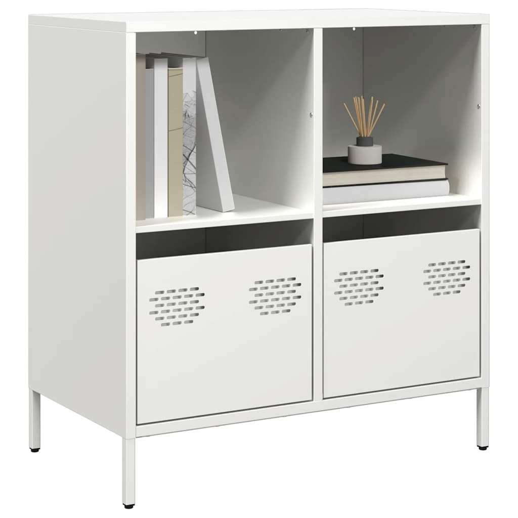 Weißes Sideboard 68 cm Stahl