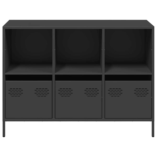 Schwarzes Sideboard aus Stahl, 101,5 cm