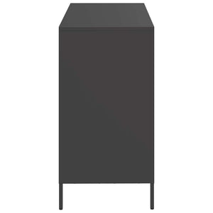 Schwarzes Sideboard aus Stahl, 101,5 cm