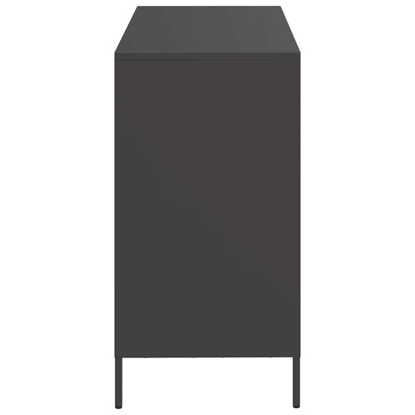 Schwarzes Sideboard aus Stahl, 101,5 cm