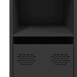 Schwarzes Sideboard aus Stahl, 101,5 cm