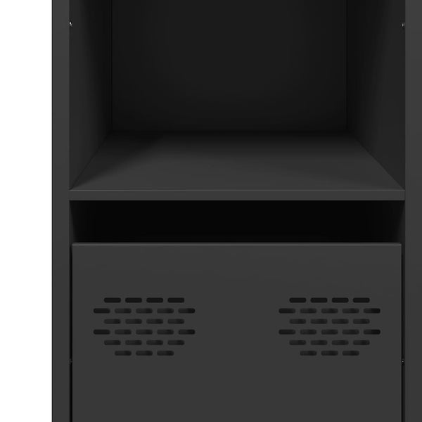 Schwarzes Sideboard aus Stahl, 101,5 cm