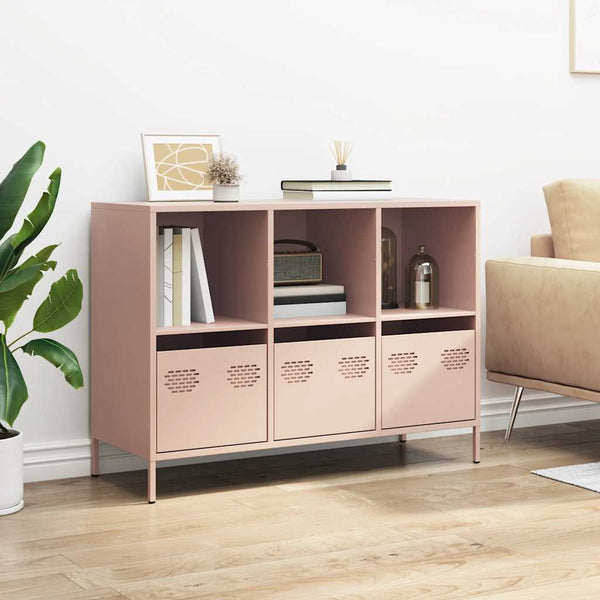 Rosa Sideboard aus Stahl, 101,5 cm