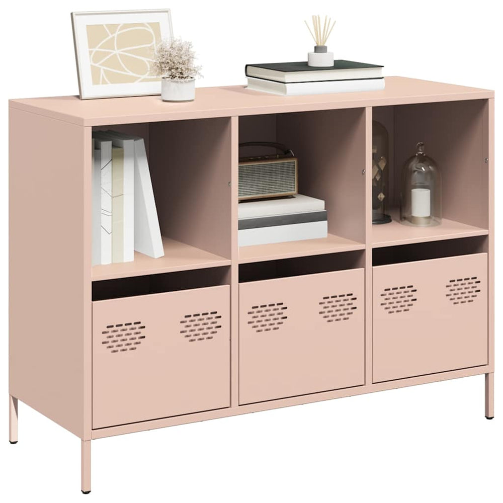 Rosa Sideboard aus Stahl, 101,5 cm