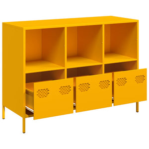 Senfgelbes Sideboard, 101,5 cm breit