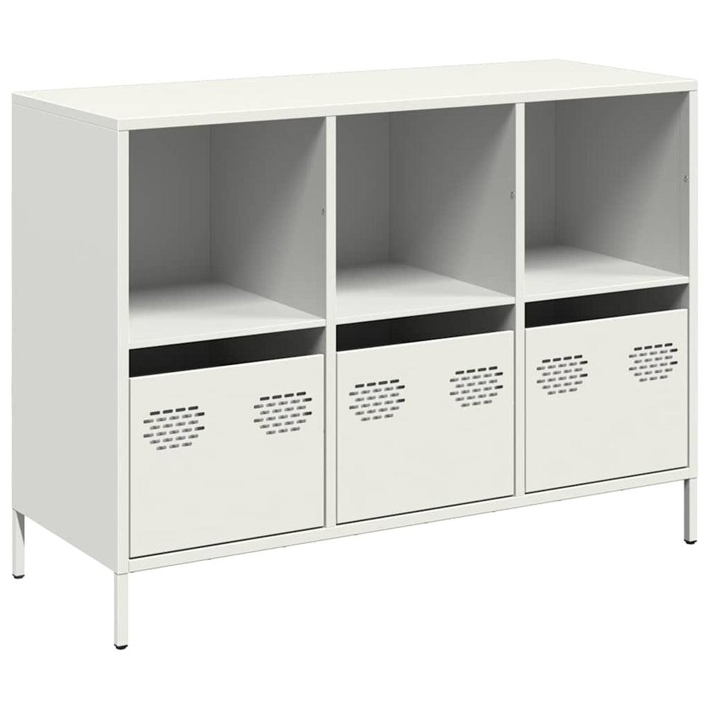 Weißes Sideboard aus Stahl, 101,5 cm