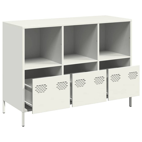 Weißes Sideboard aus Stahl, 101,5 cm