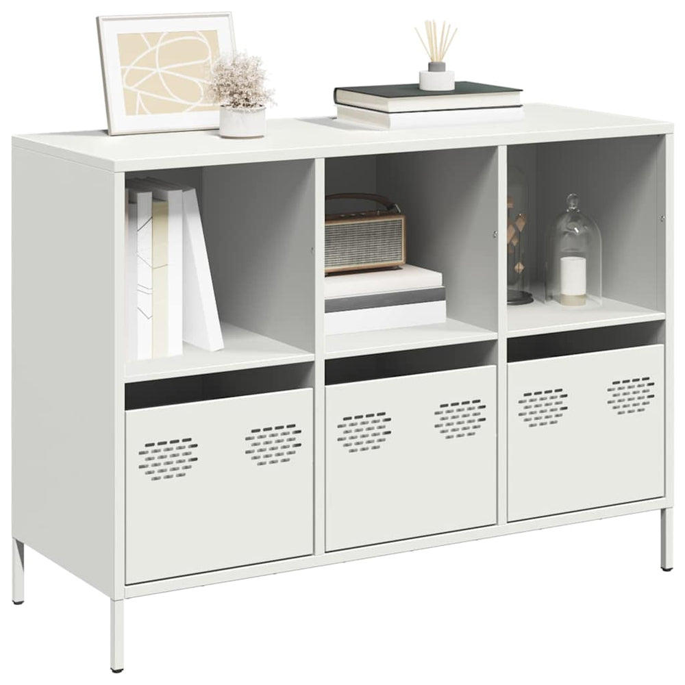 Weißes Sideboard aus Stahl, 101,5 cm