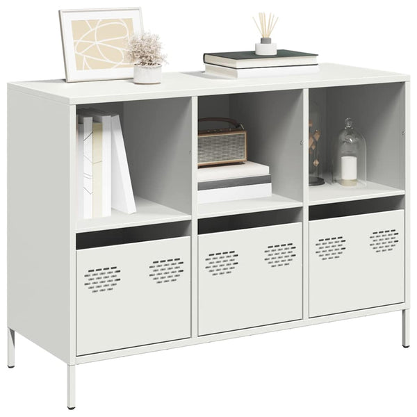 Weißes Sideboard aus Stahl, 101,5 cm