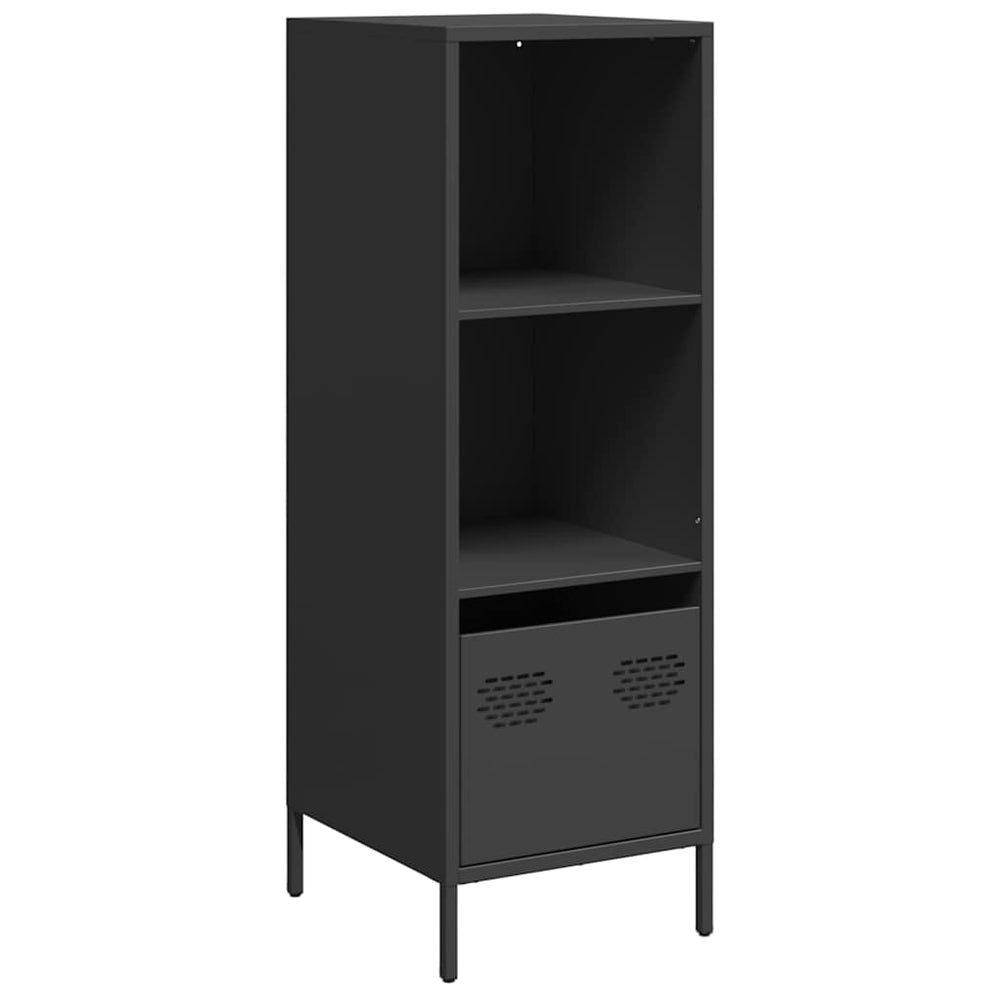 Schwarzes Highboard Stahl 35x39x103,5 cm