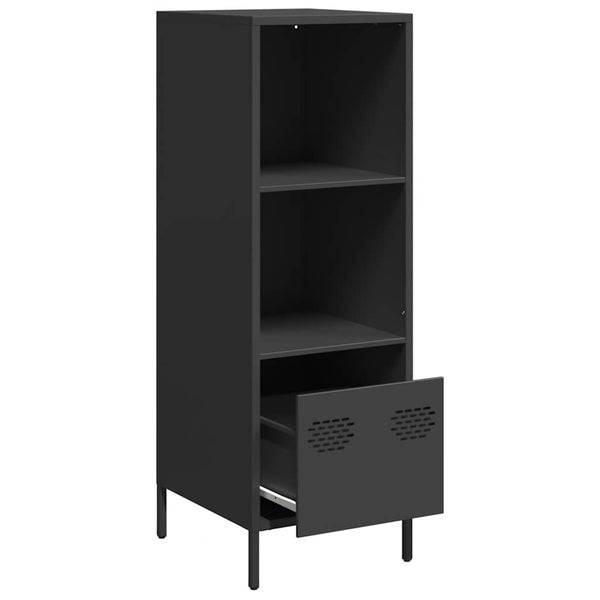 Schwarzes Highboard Stahl 35x39x103,5 cm