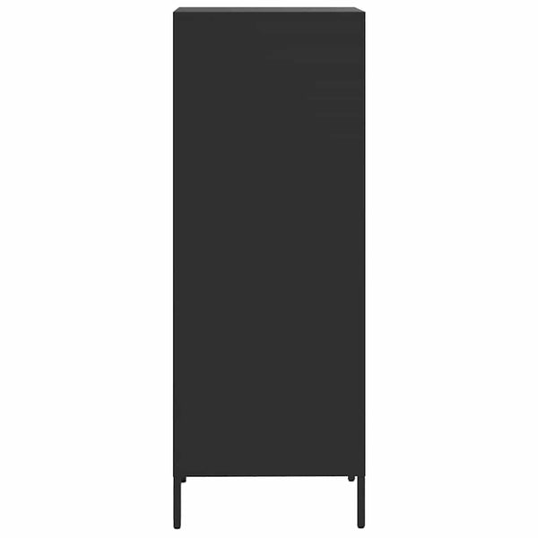 Schwarzes Highboard Stahl 35x39x103,5 cm